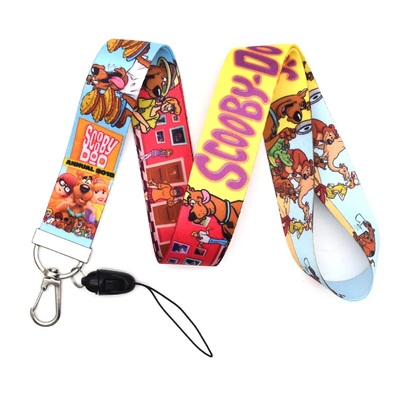 

Scooby Doo Wristband 3D Printing Ribbon Bag Pendant Cartoon Anime Lanyards Phone Case Badge Holders Keychain Hand Strap KB2340