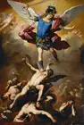 Luca Giordano The Fall of the Rebel Angels, художественный постер, картины маслом, холст для домашнего декора, настенное искусство