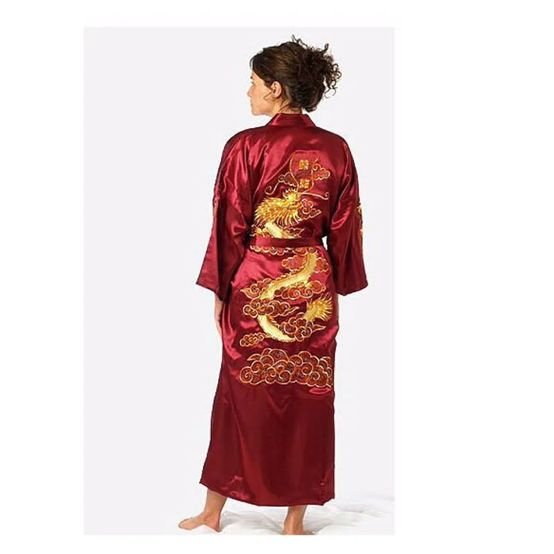 

Женский Атласный халат-кимоно с вышивкой, размеры S, M, L, XL, XXL, XXXL