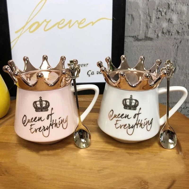 Чашка с короной в скандинавском стиле керамическая простая кружка для девочки