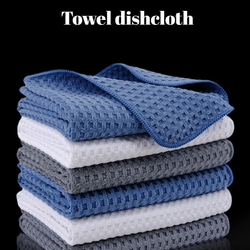 

Dishcloth Absorbent Special Dishcloth Cutlery Hotel Kitchen White Towel Dishcloth Not Easy To Lose Hair Kitchen Supplies