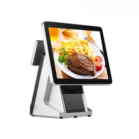 pc 15 inch capacitive touch screen pos terminal with vfd 58mm printer retail supermarket pos system cash register