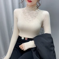 sweater in 2022 the new women in the spring and autumn cultivate morality joker ms knit collar blouse in the winter