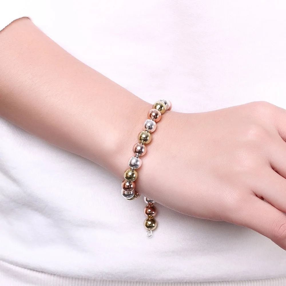 

CAB003 Elegant Colorful ball 925 Sterling Silver Bracelet for women Jewelry Engagement