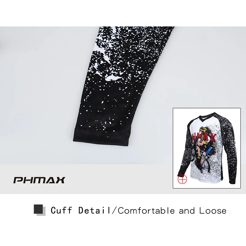 PHMAX велосипедная одежда спортивные майки дышащая быстросохнущая рубашка DH