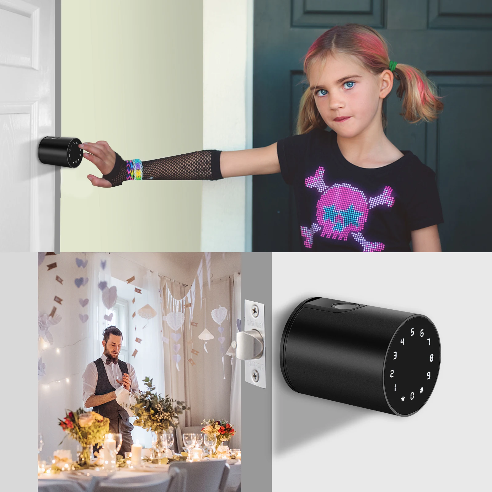 tuya keyless fingerprint door lock digital password lock ic card electronic smart lock easy installation for home office hotel free global shipping