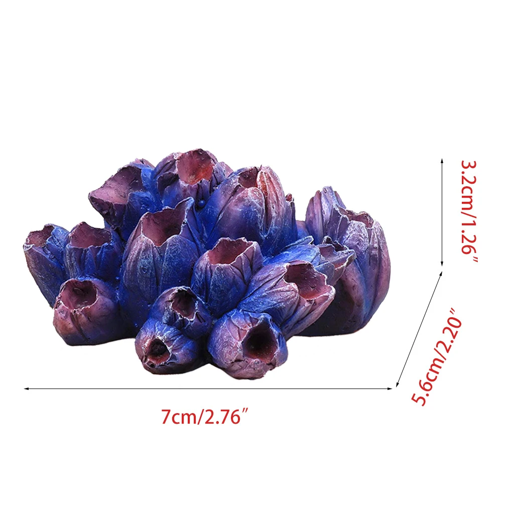 

H051 Resin Aquarium Coral Reef Ornament Betta Fish Hideouts Fish Tank Landscape Decor