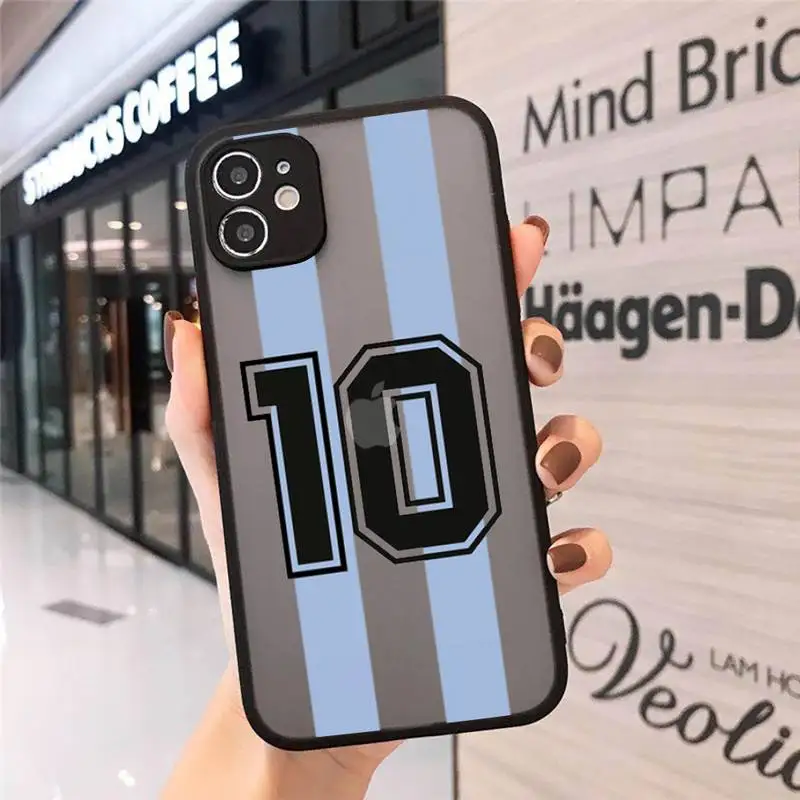 

caetoon Maradona Phone Cases matte transparent For iphone 7 8 11 12 plus mini x xs xr pro max cover