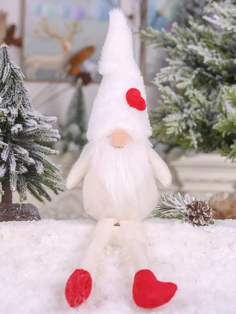 Рождественский плюшевый лес человек кукла с длинными ногами сидя Декор