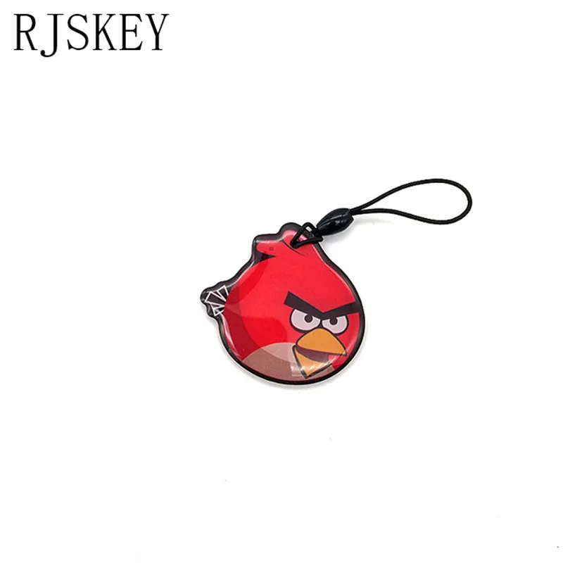 angrybird 1 шт./лот 125 кГц RFID T5577 Токен метка цепь для ключей брелок кольцо перезаписываемый Бланк Rfid карта значок для ID карты Копир Дубликатор Cloner - Цвет: angrybird