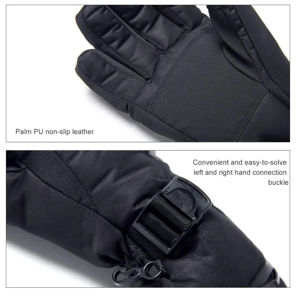 

2020 Winter Heated Gloves Touch Screen Motorcycle Warm Skiing Gloves Waterproof Ski Rechargeable Heating Thermal Biking Gloves