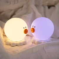 3 life silicone abs press led night light 7 colors changing led bedroom lamp breast feeding led night lamp