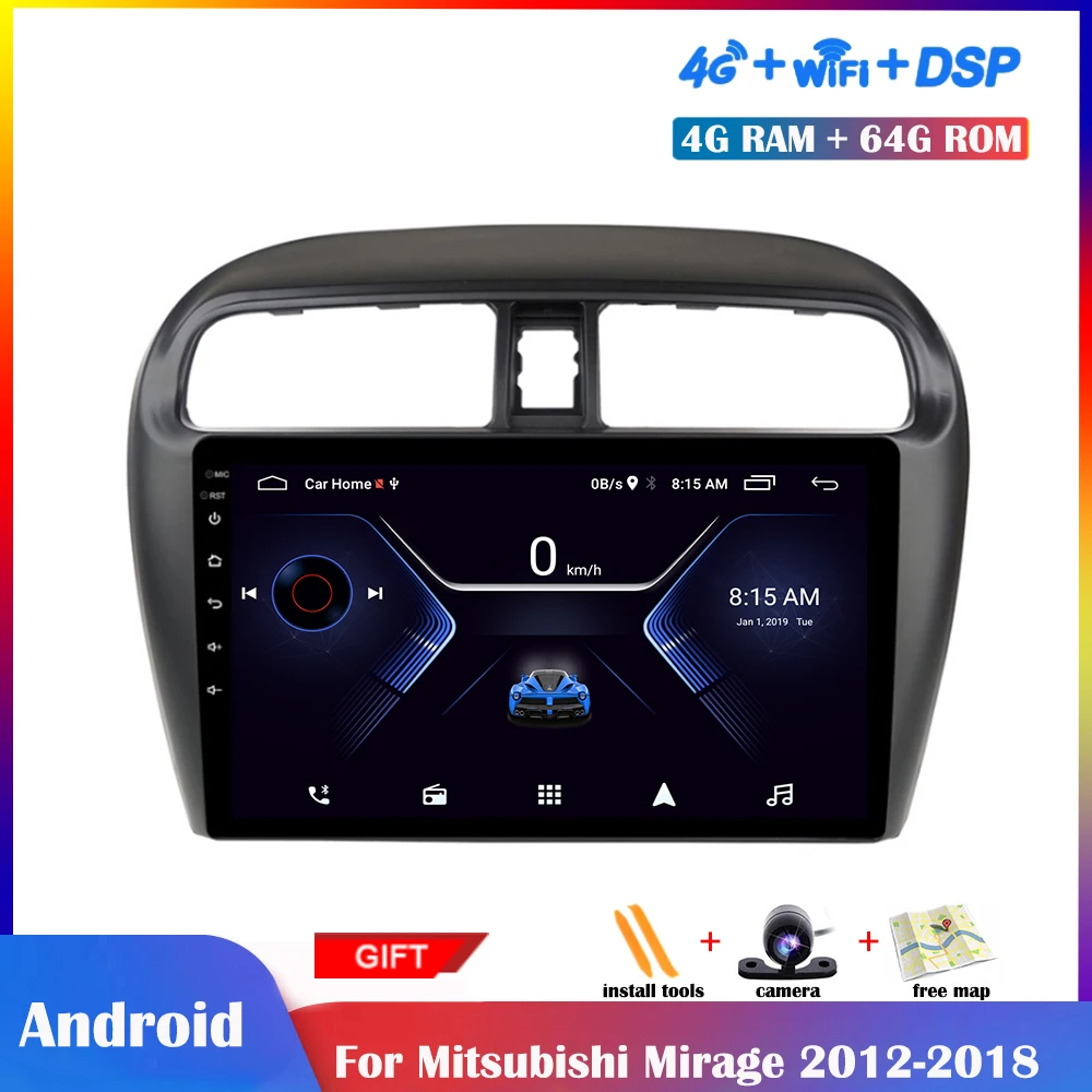 

10.1 Inch Android Multimedia Player For Mitsubishi Mirage 2012-2018 Car Radio Stereo Navigation DSP IPS Touch Screen