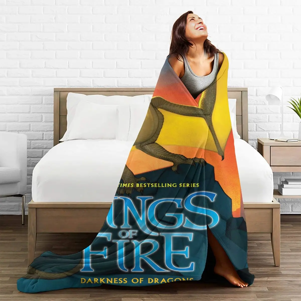 Одеяло с изображением крыльев огня из второй дуги темноты дракона одеяло для