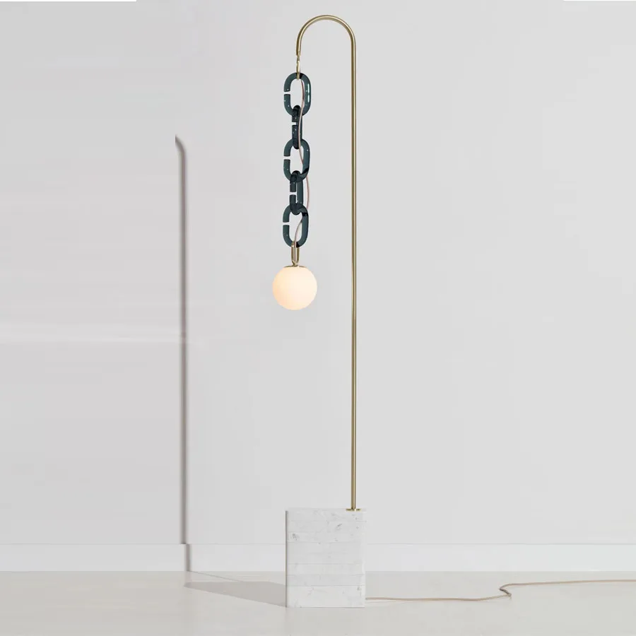 Modern Minimalist Metal Living Room Coffee Table Hanging Chain Floor Lamp Nordic Fashion Bedroom Bedside Study Designer | Лампы и