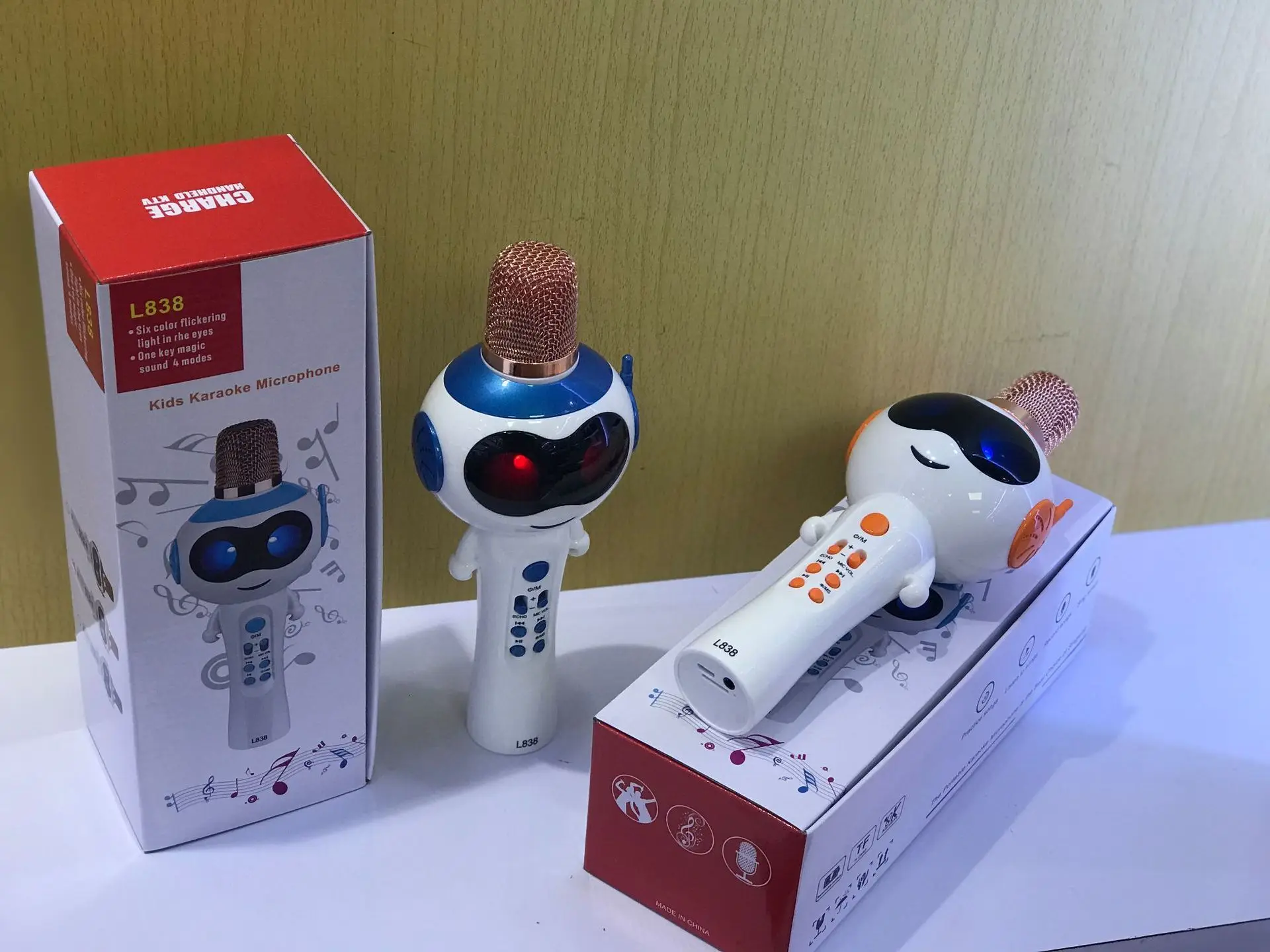 Микрофон для караоке, беспроводной детский микрофон с bluetooth-динамиком, портативная Портативная Игрушка, караоке машина, подарки для мальчиков и девочек