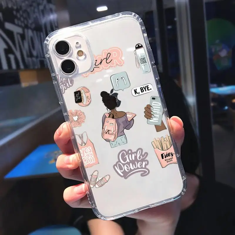

US Stamp label leopard print girlfriends Phone Case Transparent for iPhone 11 12 mini pro XS MAX 8 7 6 6S Plus X 5S SE 2020 XR