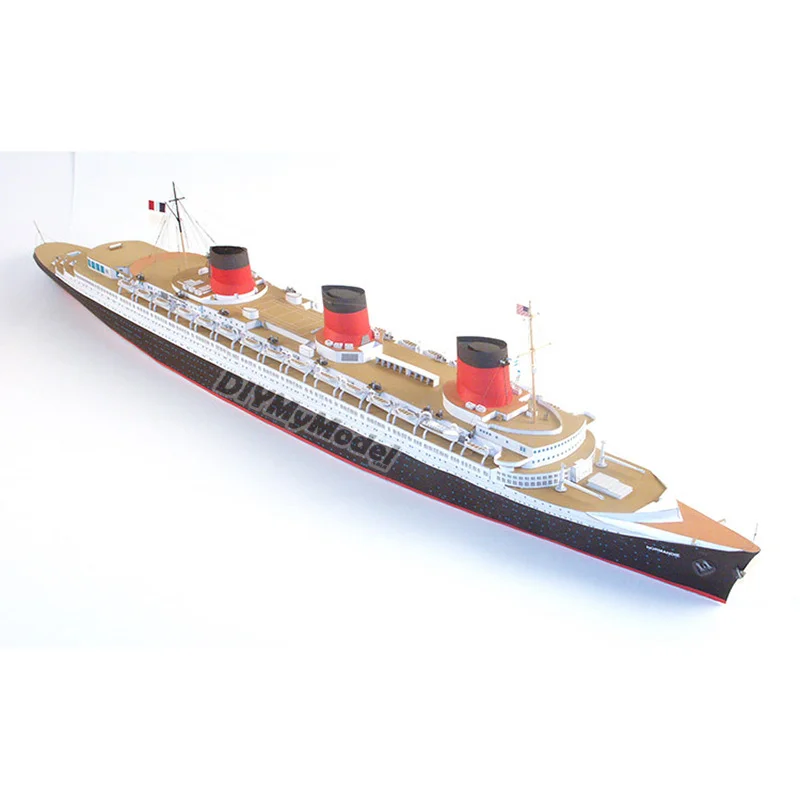 DIYMyModeI-modelo de papel de crucero de Normand&iacute;a, Francia, bricolaje, artesanal, Kit de papel, hecho a mano juguete, rompecabezas, regalo, utillaje de pel&iacute;cula-0