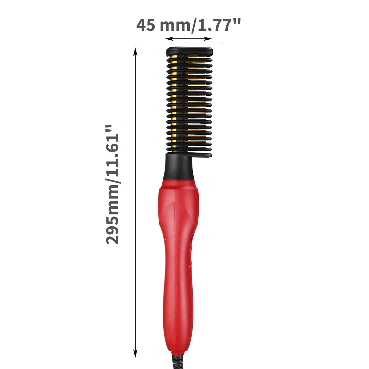 

2in1 Portable Light Hair Straightener Curler Comb 60S Fast Heating Flat Electric Hair Combs 3 Temperature Adjustable Wet Dry Use