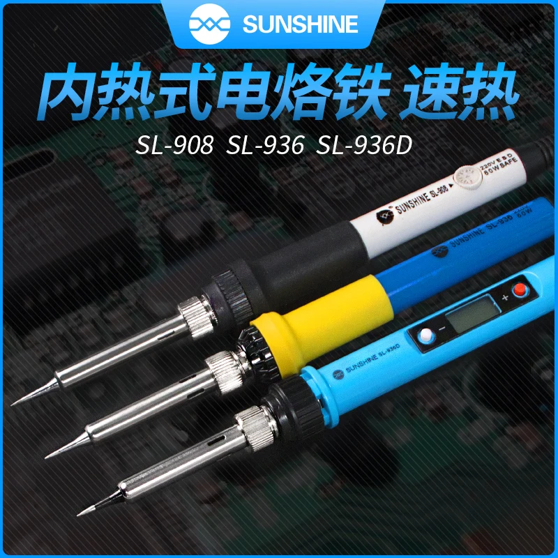 

Sunshine Electric Welding Pen Adjustable Temperature Soldering Iron Tip For Mobile Phone Repair Rework Station Solder SL-936D