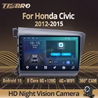 Автомагнитола 2DIN Android 10 для Honda Civic 2012-2015, автомобильный мультимедийный плеер с GPS-навигацией, автомобильный радиоприемник, автомобильный DVD IGO