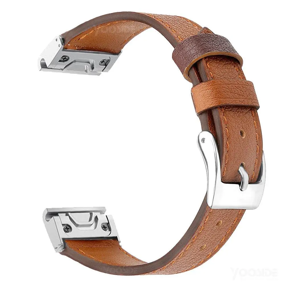 Fenix 6S кожаный женский браслет 20 мм QuickFit классический ремешок из натуральной кожи для часов Garmin Fenix 5S/Fenix 5S Plus