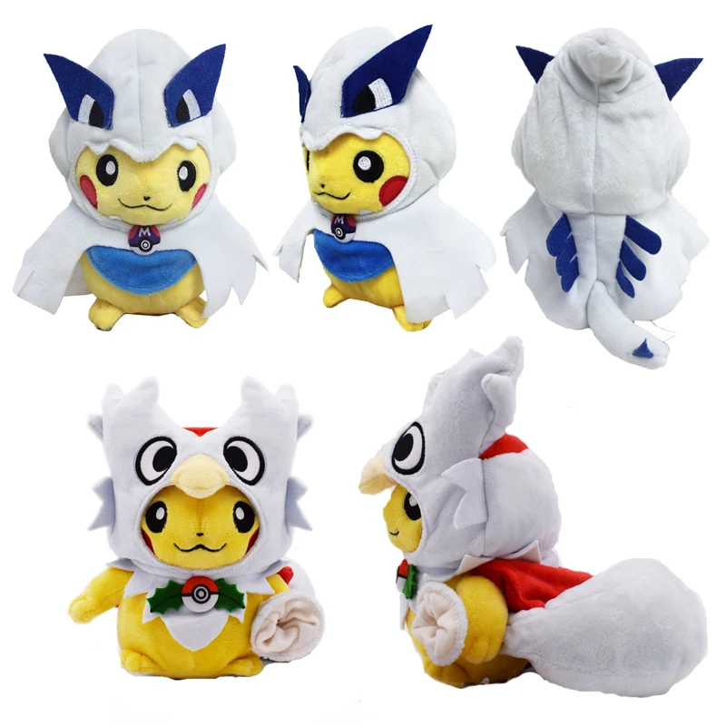 Горячие игрушки 20-24 см 7,9-9,4 ''Пикачу Косплей тиранитар Hydreigon Charizard Snorlax Ampharos Garchomp Мягкие плюшевые игрушки плюш