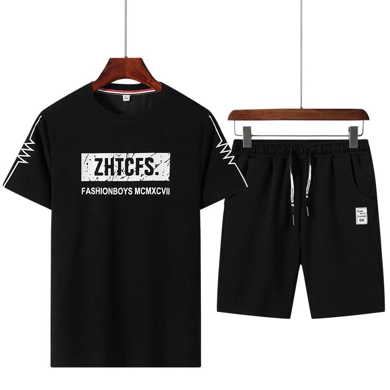 Спортивный костюм мужские повседневные брендовые футболки 2019 футболка шорты