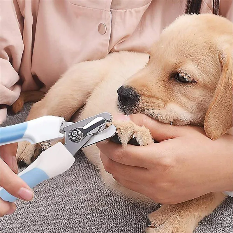 

Professional Pet Nail Clippers Dog Cat Stainless Steel Two-color Labor-Saving Nail Clippers Convenient Beauty Cleaning Supplies