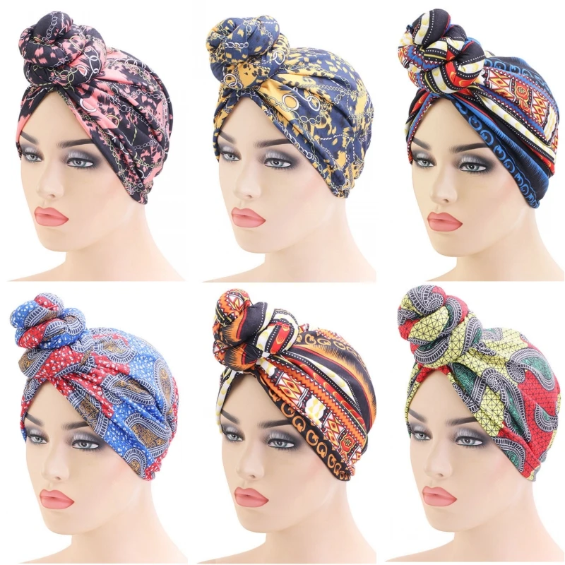 Головной платок Африка цветочный принт Бандана тюрбан обертывание головные