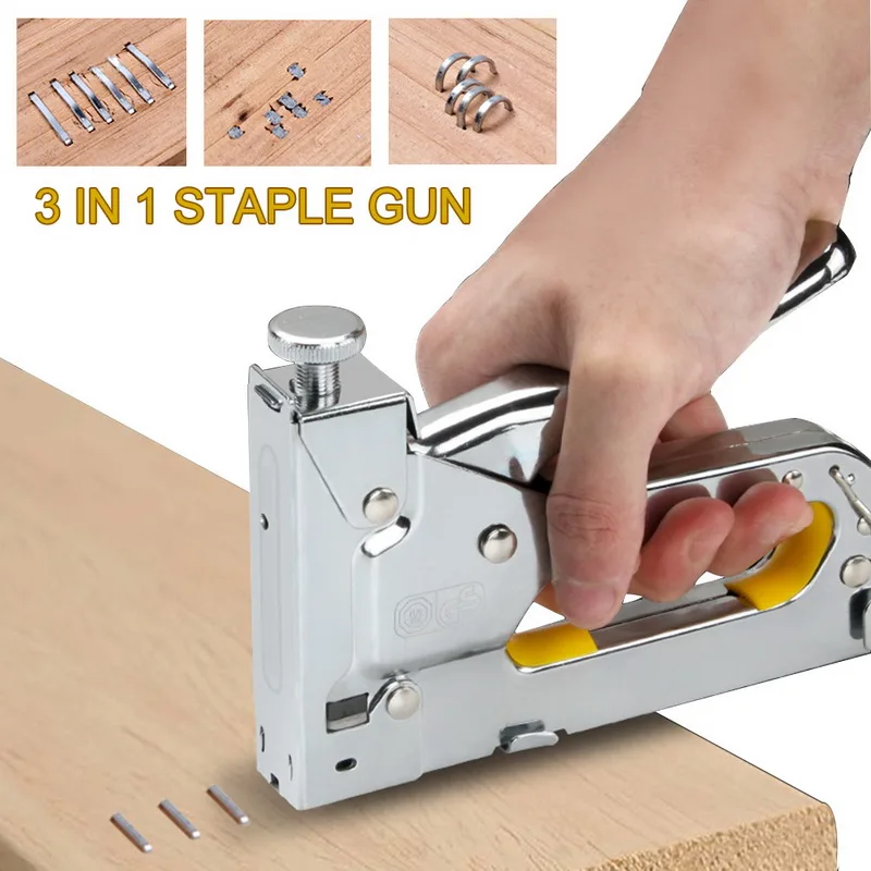3 In 1 Multitool Nail Staple Furniture Stapler Tools For Wood Door Upholstery Framing Rivet Tool New | Инструменты