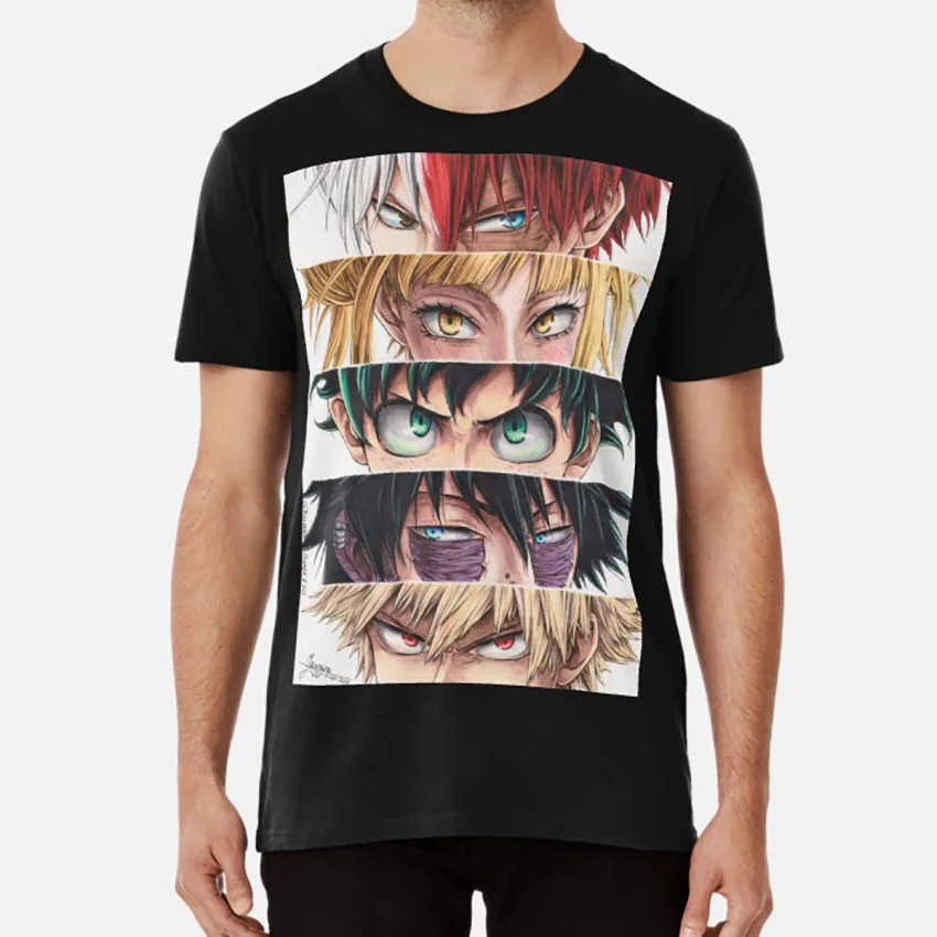 Футболка с героями глаза bnha mha todoroki shouto toga himiko midoriya izuku dabi bakugou katsuki o0kawaii0o Аниме
