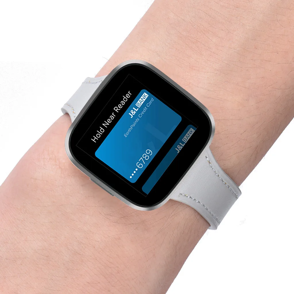 Замена браслета роскошный кожаный ремешок для Fitbit Versa 2 Смарт часы ремешок сменный браслет наручных часов ремешок для умных часов Ремешок