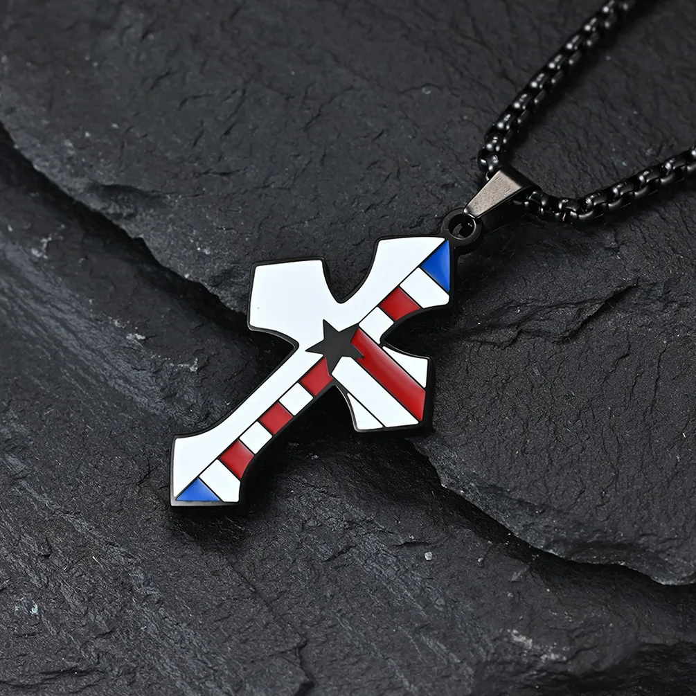 Модная подвеска крест флаг подойдет в качестве подарка как для мужчин так и Star