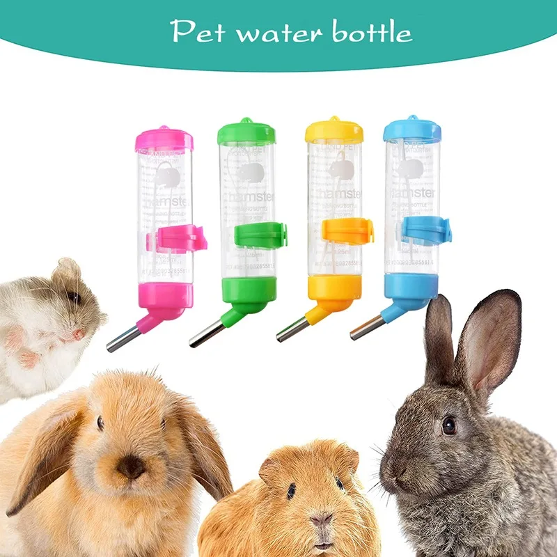 

Plastic Hamster Drinker Water Bottle Pet Leak Proof Dispenser Feeder Pet Guinea Pig Squirrel Rabbit Drinking Head Pipe Fountain