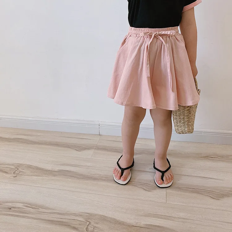 Летняя мода для девочек мягкая хлопковая юбка шорты штаны повседневные малышей