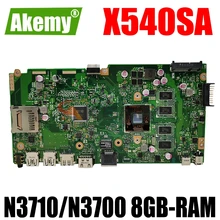 AKEMY X540SA Laptop Motherboard For ASUS VivoBook X540SA X540SAA Original Mainboard 8GB-RAM N3710/N3700