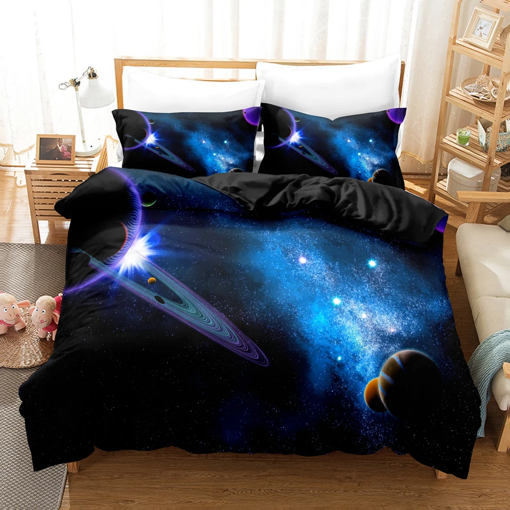 

3D planet Sets Duvet Cover Set With Pillowcase Twin Full Queen King Bedclothes Bed Linen