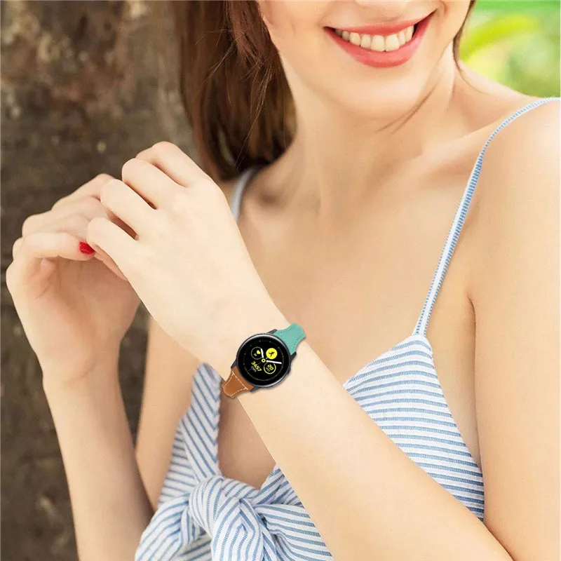 22 мм кожаный контрастный ремешок для samsung Galaxy gear S3 классический браслет быстрый