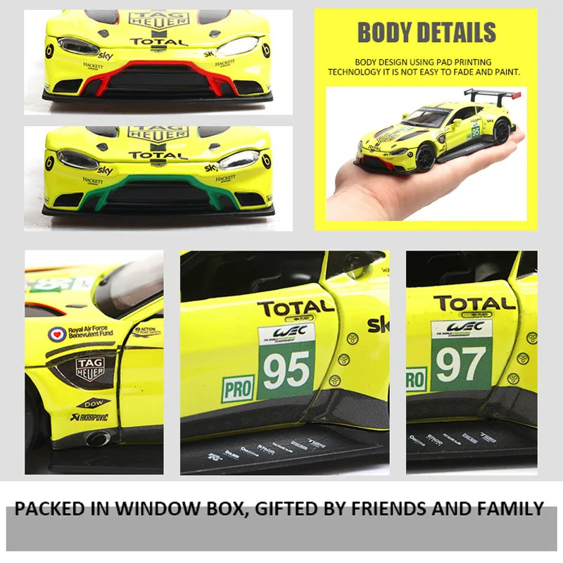 Модель игрушки из литого металла в масштабе 1:32 гоночная игрушка с изображением