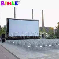 deluxe 10x8m oxford cloth giant inflatable movie screenoutdoor rear cinema tv projector screen for open air use