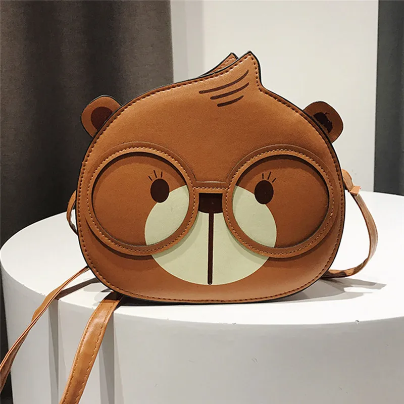 Милая мини-сумка для девочек сумка-мессенджер через плечо с беличьими глазами из