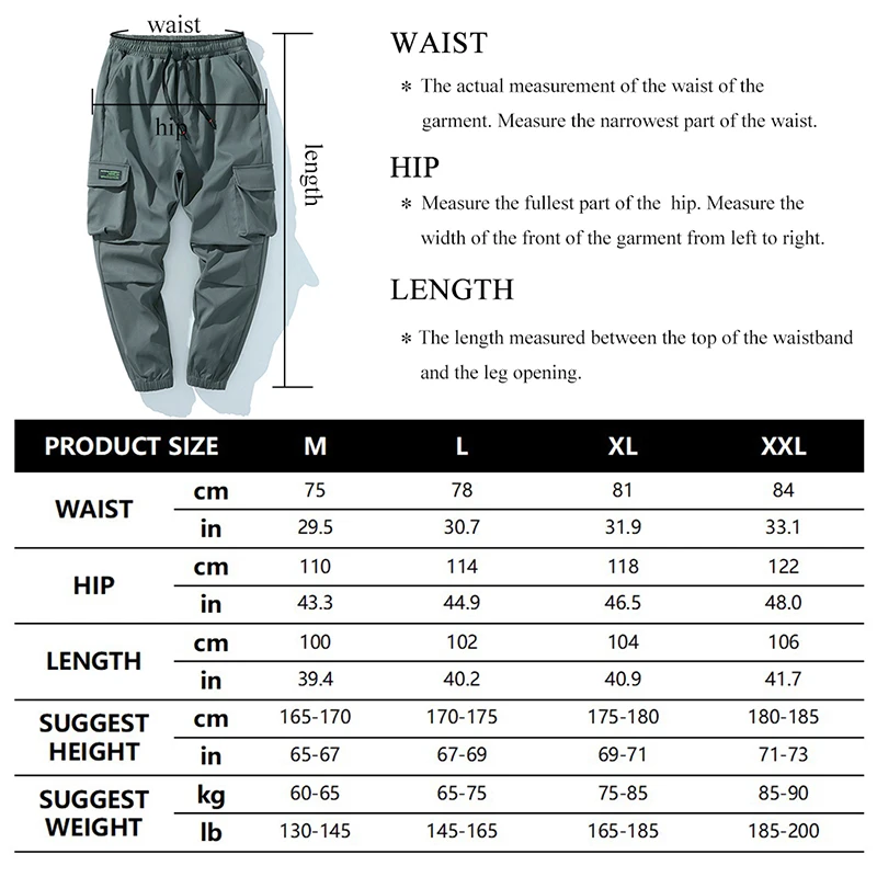 

Men's Side Pockets Cargo Harem Pants 2021 Ribbons Black Hip Hop Casual Male Joggers Trousers Fashion Casual Streetwear Pants