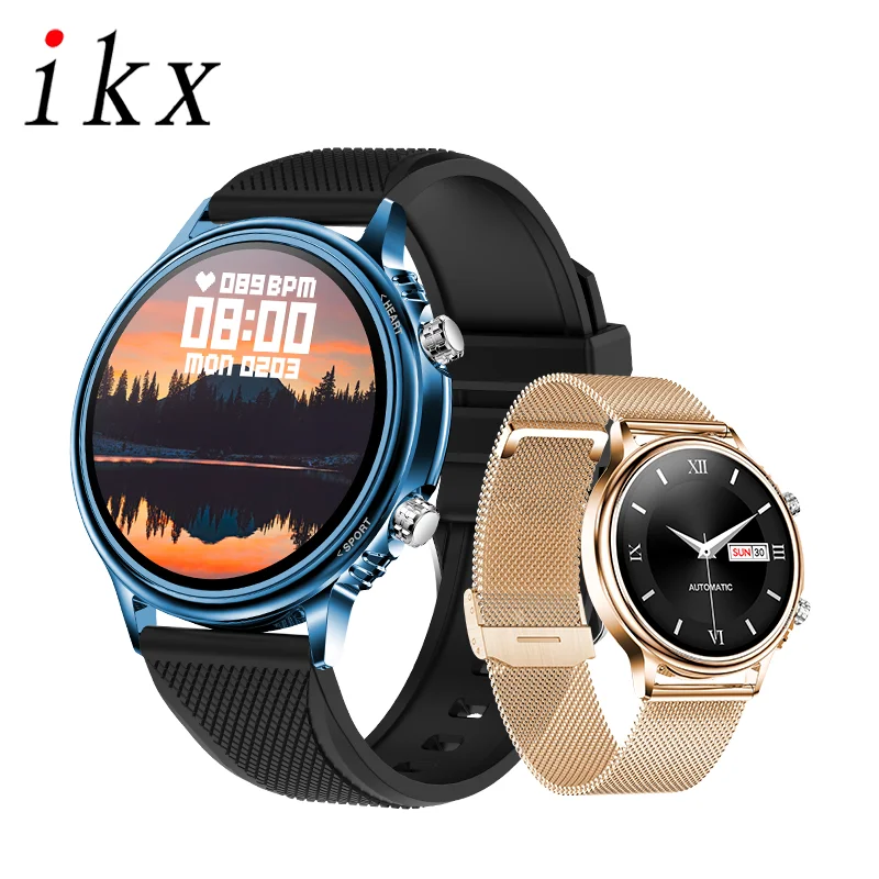 

Смарт-часы iKX CF81 для мужчин и женщин, водонепроницаемые IP67 Смарт-часы с ЭКГ, ФПГ, фитнес-трекером для Android и IOS