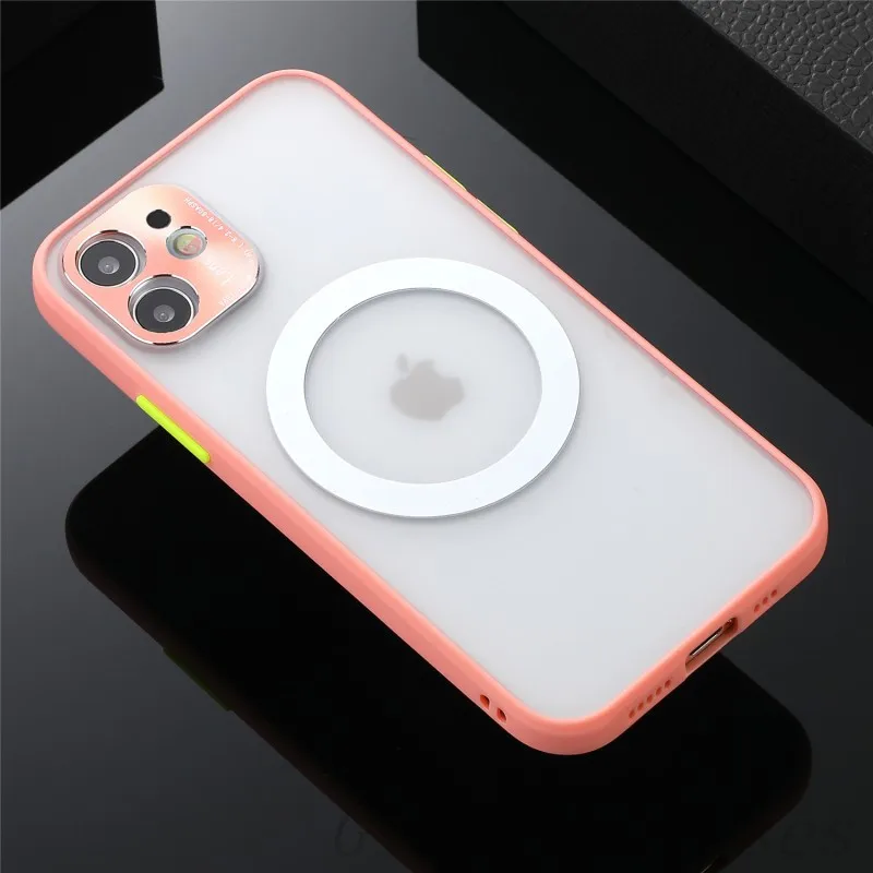 Металлический защитный Магнитный чехол для телефона Magsafe iphone 8 Plus X XR XS Max 11 Pro 12 Mini