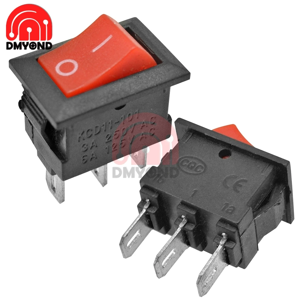 10 шт. клавишный переключатель лодки 10x15 мм 2Pin 3Pin 6A 125V 3A 250V защелкивающийся ВКЛ ВЫКЛ