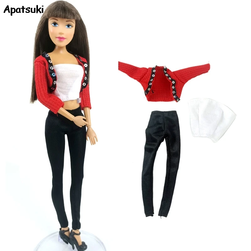 1 комплект белый бюстгальтер топ черные длинные брюки красное пальто наряды