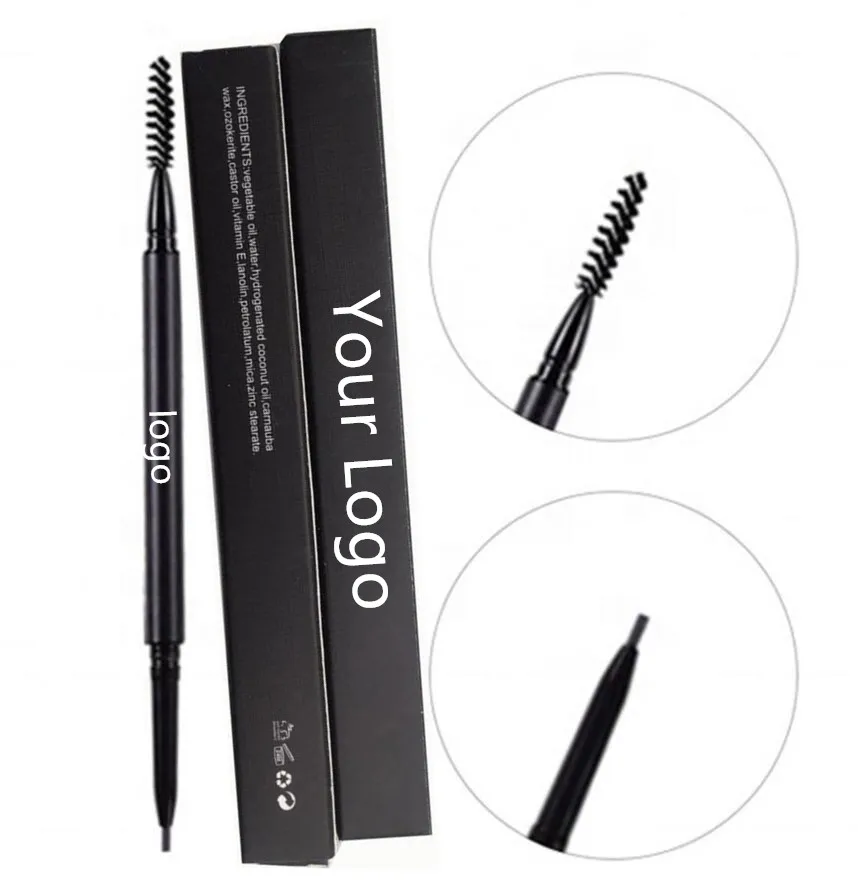 Private Label Eyebrow Tint Cosmetics Natural Long Lasting Custom Logo Eyebrow Waterproof Black Brown Eyebrow Pencil Makeup