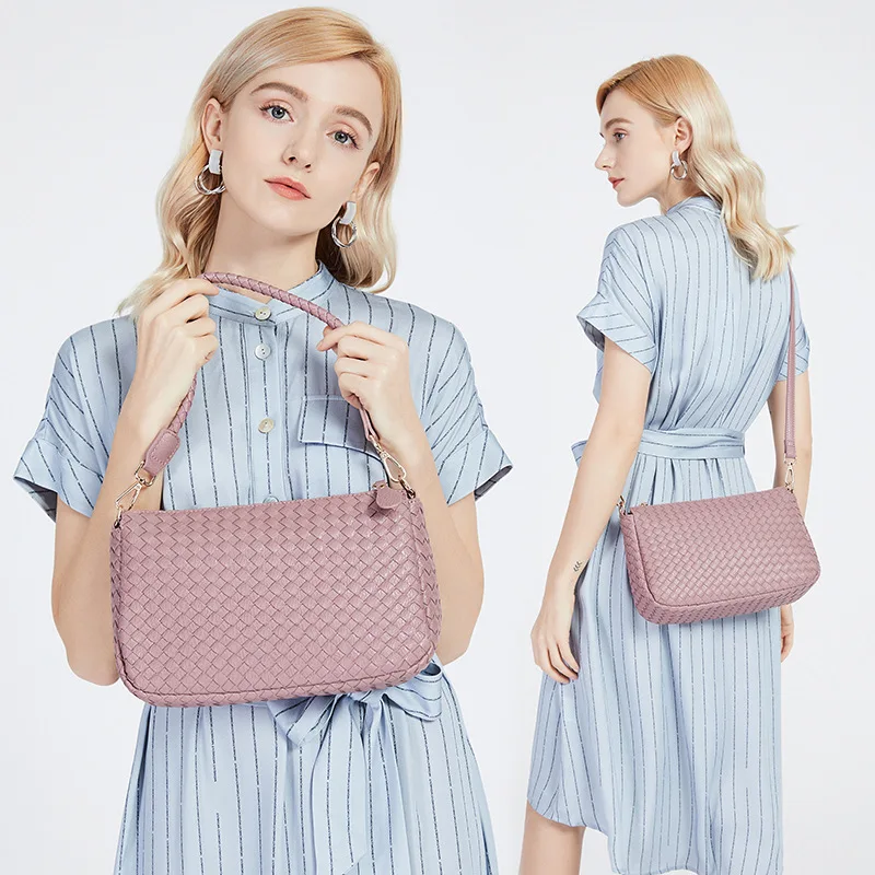 

Women'S Messenger Bag 2021 Spring New PU Leather Women'S Woven Women'S Handbag Luxury Top Design Brand Women'S Shoulder Bag