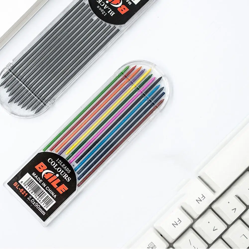 Механические принадлежности для карандашей 12 шт./кор. 2 мм цветов|Стержни ручек| |